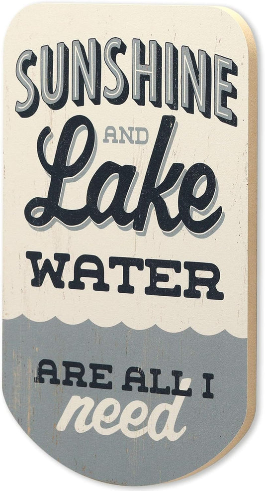 Sunshine Water Wood Wall Decor - Lake Themed Wall Art for Lake House, Man Cave, or Cabin