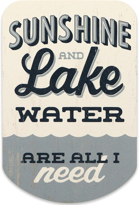 Sunshine Water Wood Wall Decor - Lake Themed Wall Art for Lake House, Man Cave, or Cabin