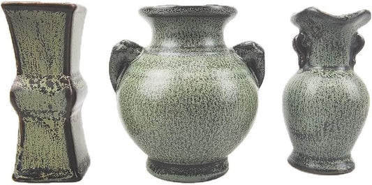 Handmade Ceramic Vase Home Decor Decorative Vase for Home Decor Living Room Office and Place Settings (Three-Piece Vase A)