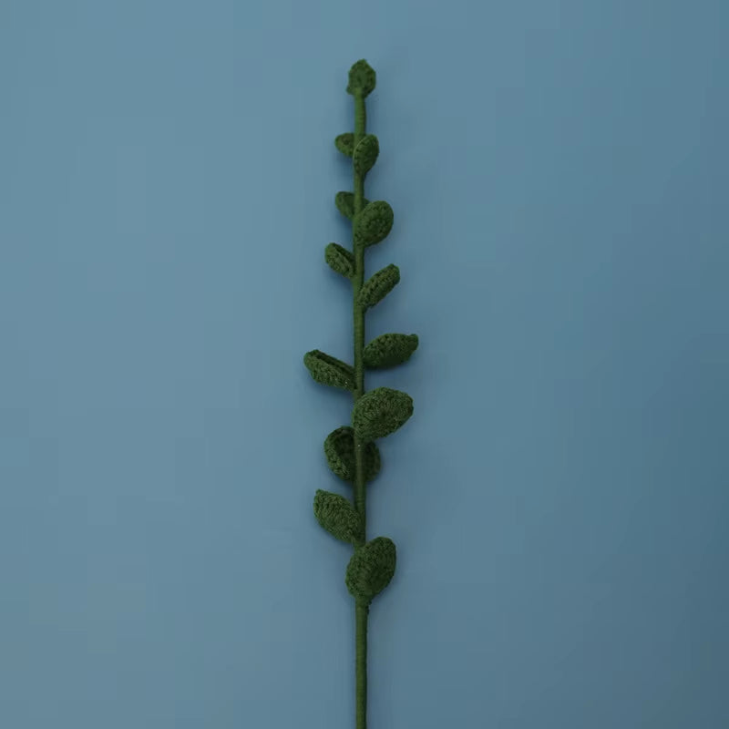 Handmade Crochet Yarn Rose Lily Home Decor Wool Hand Knitting Peony Flowers Beautiful Plant Artificial Room Nursery Home Decor