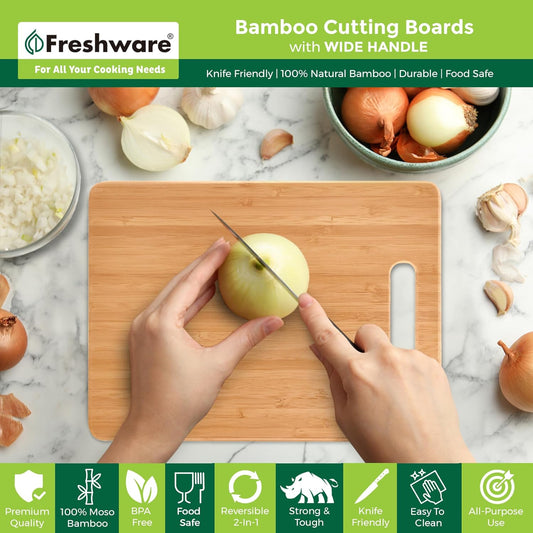 Bamboo Cutting Boards for Kitchen [Set of 3]