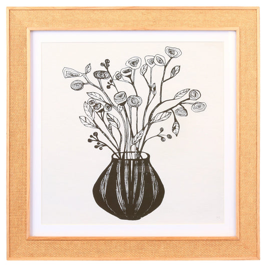 Crystal Art Gallery Rattan Floral Wall Art Natural Boho Home Decor