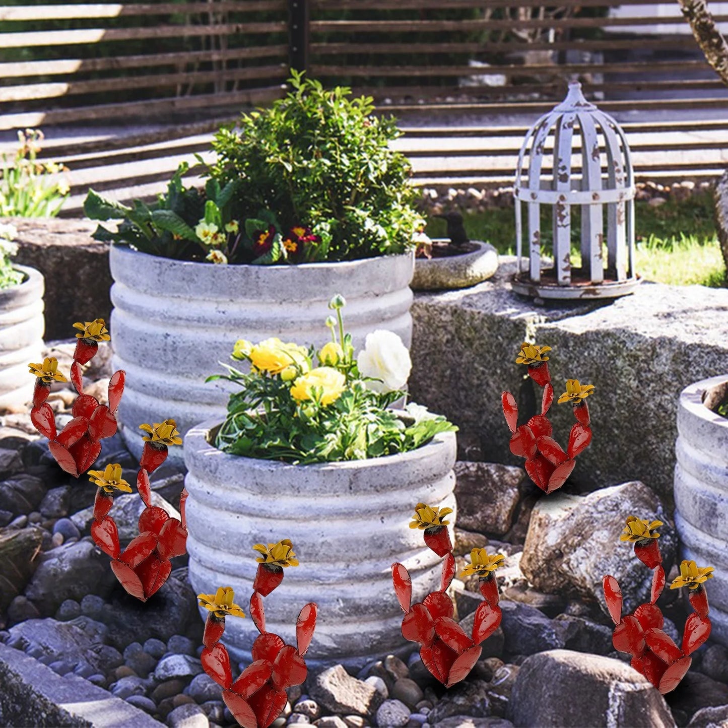 Garden Decor Statue,Garden Statues,Garden Ornaments for outside Garden,Garden Decorations Outdoor Clearance,Iron