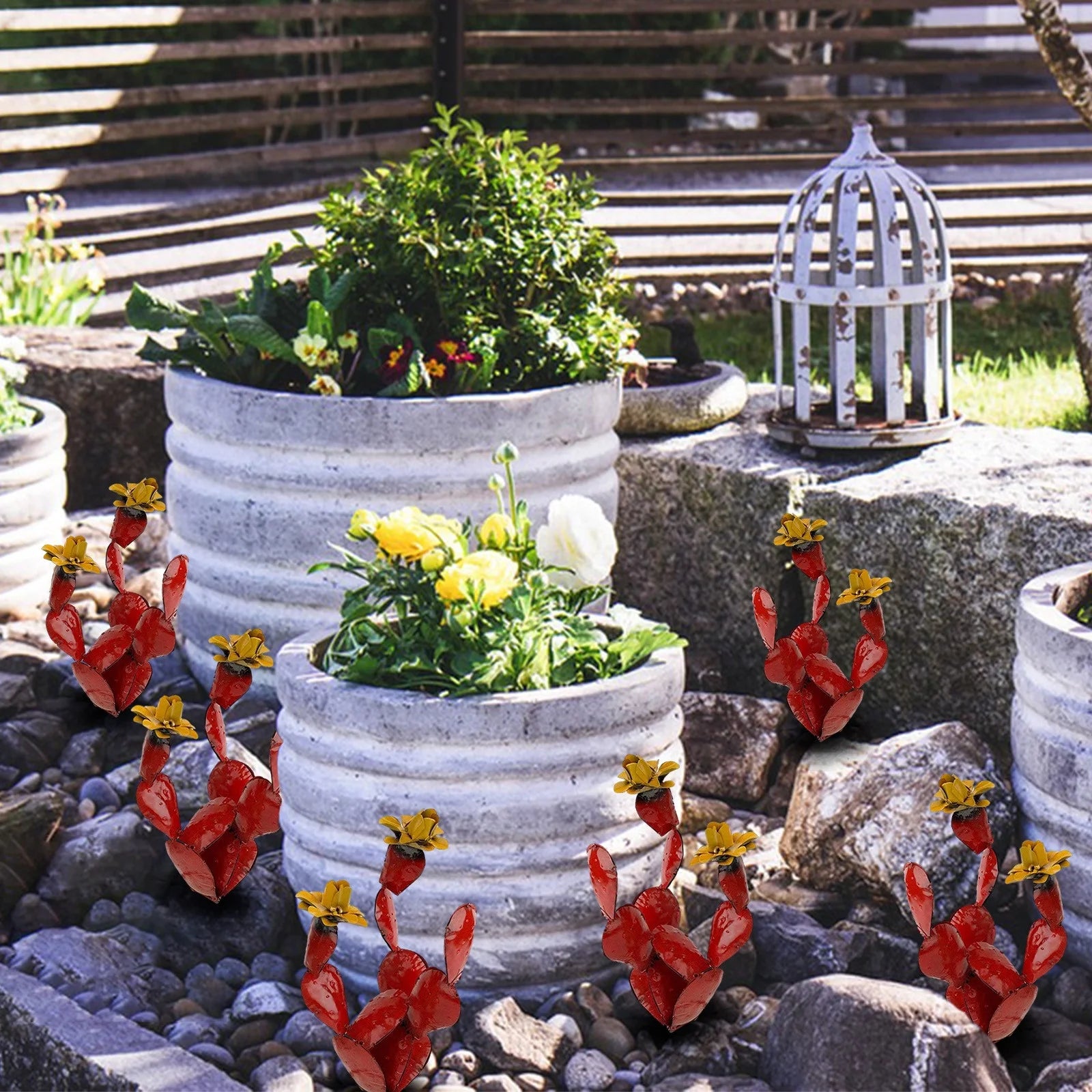 Garden Decor Statue,Garden Statues,Garden Ornaments for outside Garden,Garden Decorations Outdoor Clearance,Iron