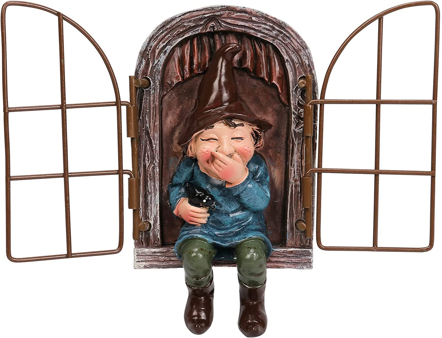 Elf Out the Door Tree Hugger Garden Decor, Garden Gnome Statue Garden Peeker Yard Elves Unimaginable Tree Sculpture Outdoor Gnomes Garden Decoration(Garden Gnomes) (Garden Gnome B)