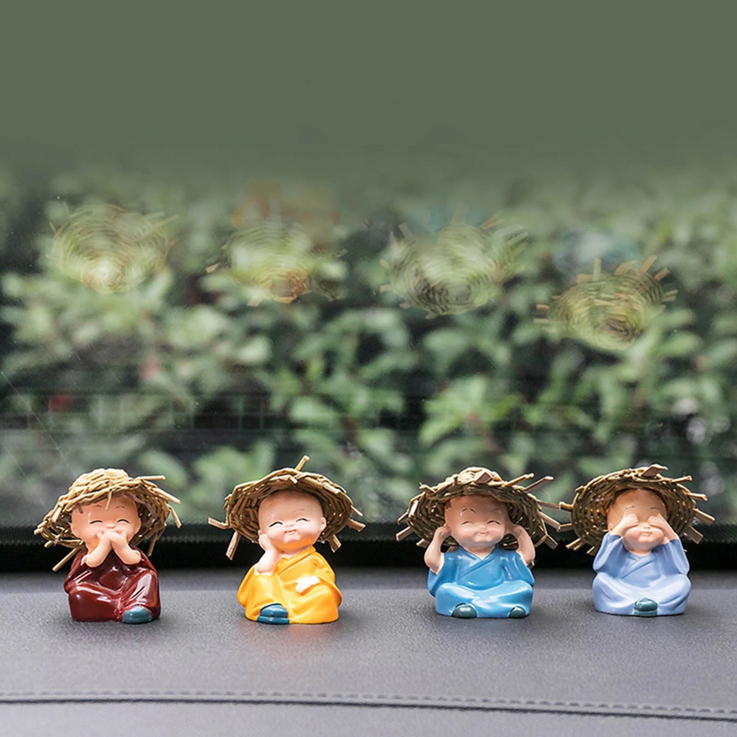 4Pc Garden Decor Statue,Garden Statues,Garden Ornaments for outside Garden,Garden Decorations Outdoor Clearance Resin