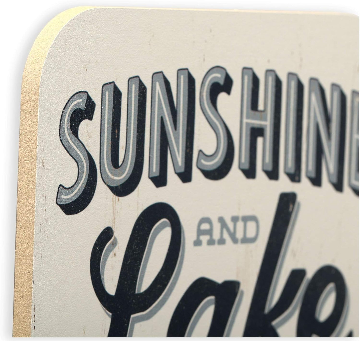 Sunshine Water Wood Wall Decor - Lake Themed Wall Art for Lake House, Man Cave, or Cabin