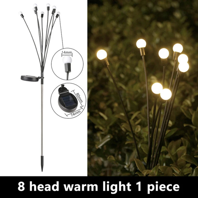 Solar LED Light Outdoor Waterproof Garden Sunlight Powered Landscape Lights Firefly Garden Lights Lawn Garden Decor Solar Light