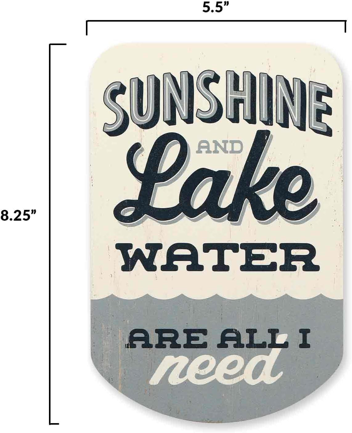 Sunshine Water Wood Wall Decor - Lake Themed Wall Art for Lake House, Man Cave, or Cabin